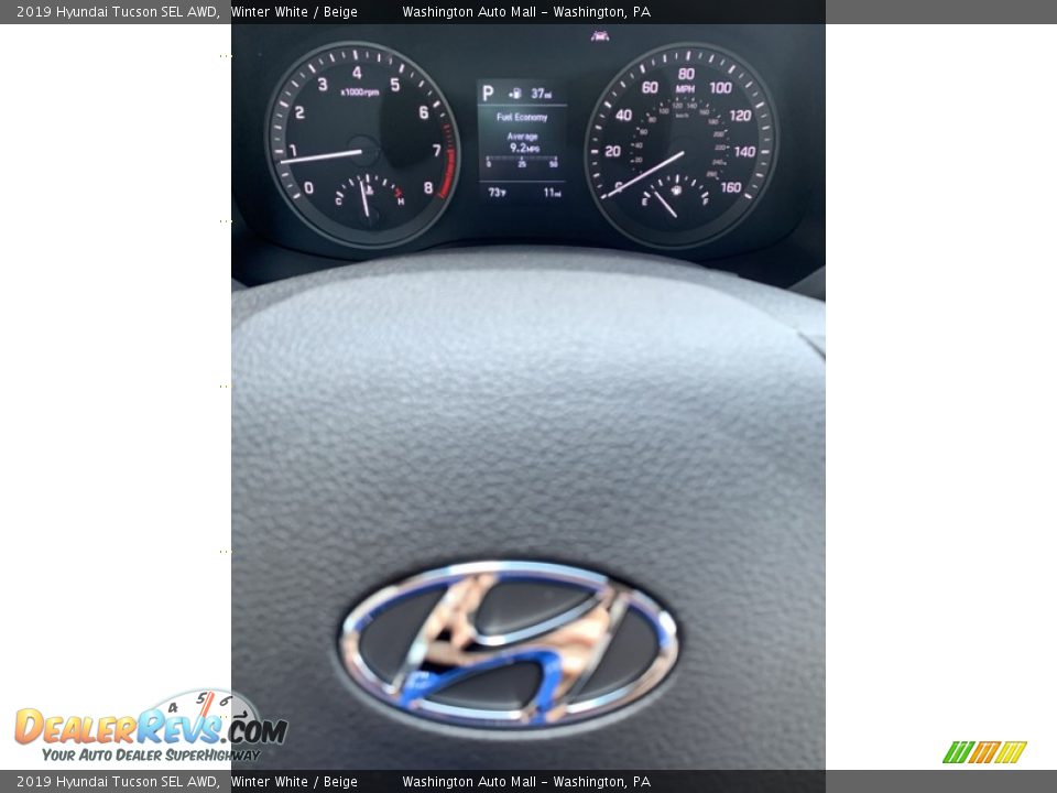 2019 Hyundai Tucson SEL AWD Winter White / Beige Photo #31