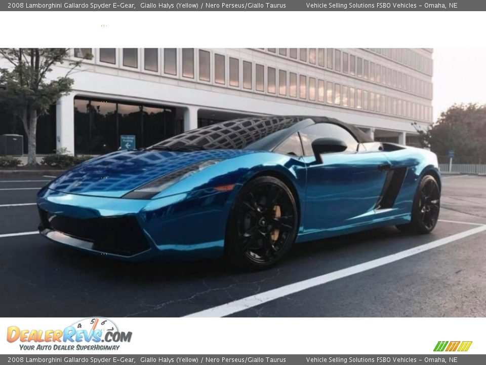2008 Lamborghini Gallardo Spyder E-Gear Giallo Halys (Yellow) / Nero Perseus/Giallo Taurus Photo #14