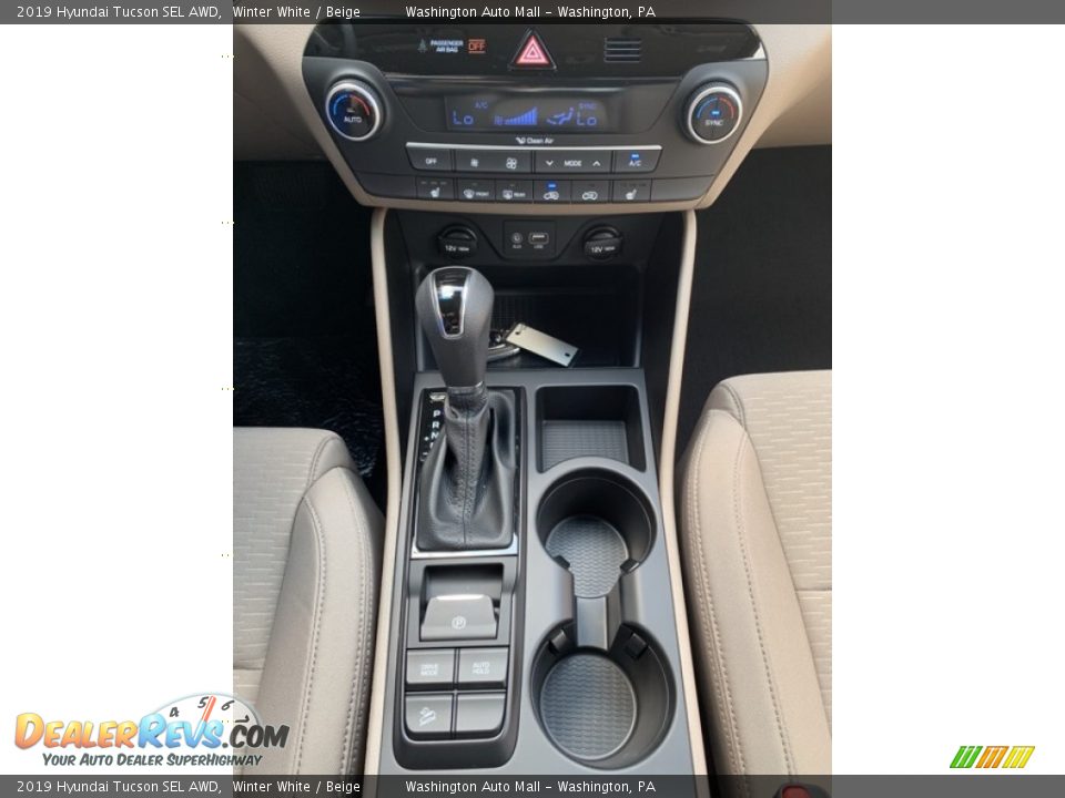 2019 Hyundai Tucson SEL AWD Winter White / Beige Photo #34