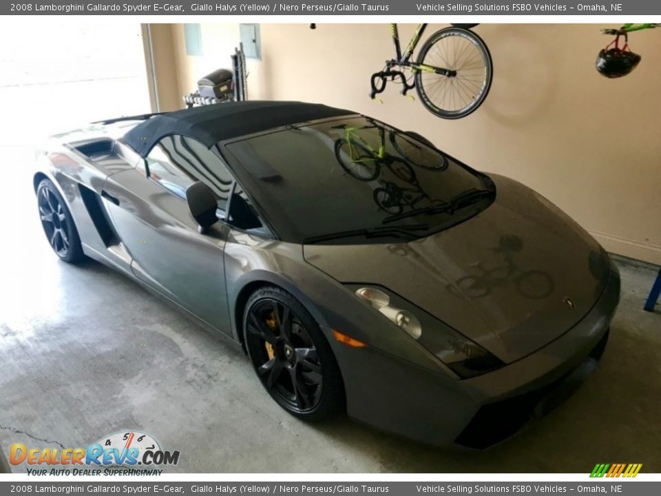 2008 Lamborghini Gallardo Spyder E-Gear Giallo Halys (Yellow) / Nero Perseus/Giallo Taurus Photo #16