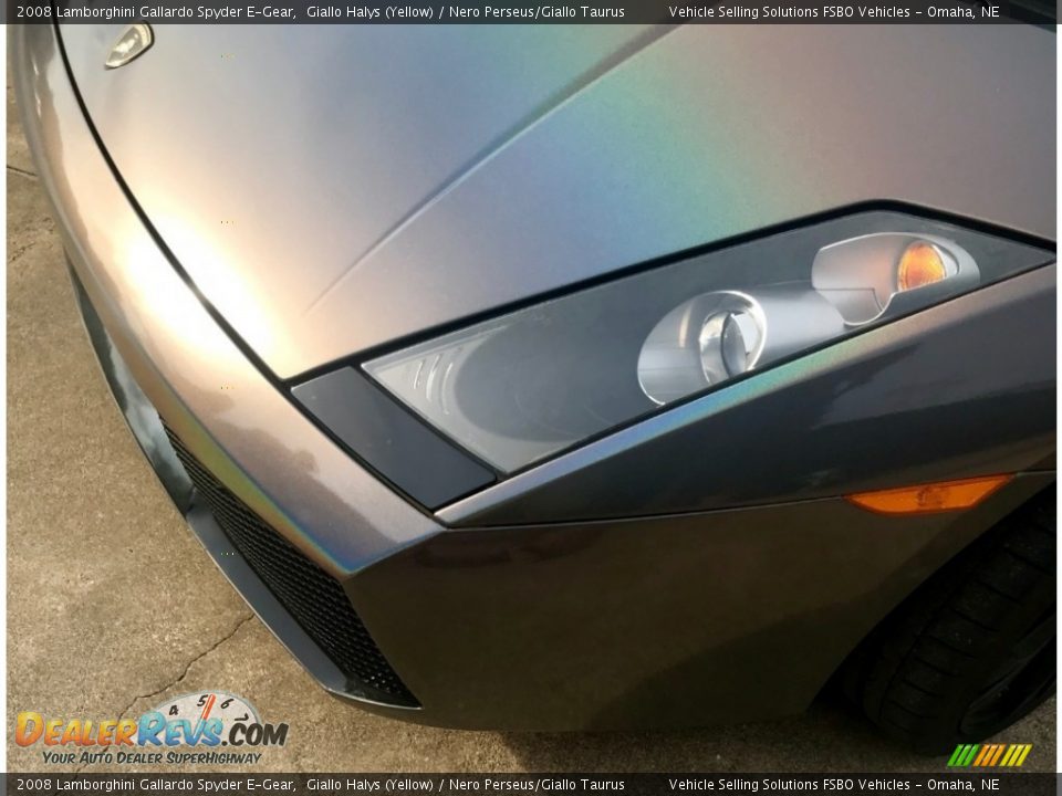 2008 Lamborghini Gallardo Spyder E-Gear Giallo Halys (Yellow) / Nero Perseus/Giallo Taurus Photo #17