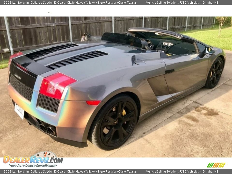 2008 Lamborghini Gallardo Spyder E-Gear Giallo Halys (Yellow) / Nero Perseus/Giallo Taurus Photo #19