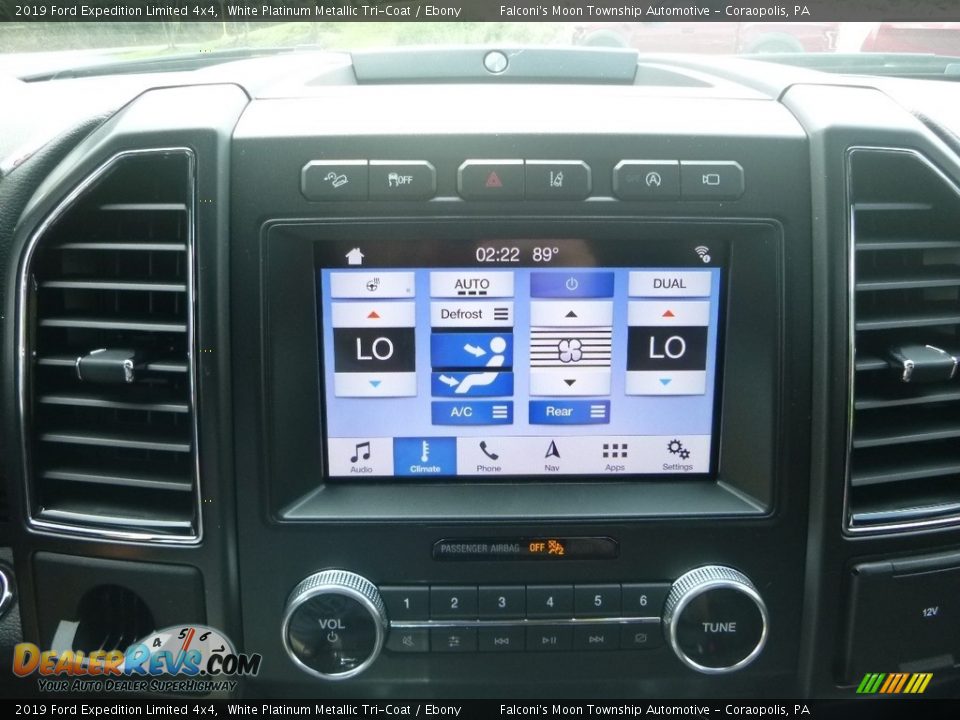 2019 Ford Expedition Limited 4x4 White Platinum Metallic Tri-Coat / Ebony Photo #13