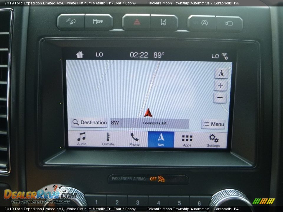 2019 Ford Expedition Limited 4x4 White Platinum Metallic Tri-Coat / Ebony Photo #14