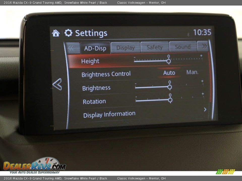 2016 Mazda CX-9 Grand Touring AWD Snowflake White Pearl / Black Photo #16