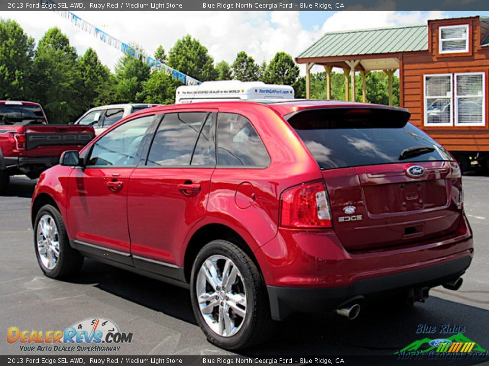 2013 Ford Edge SEL AWD Ruby Red / Medium Light Stone Photo #3