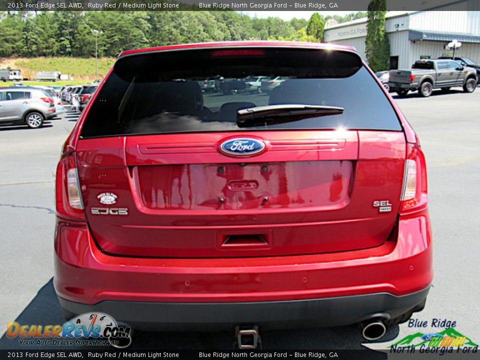 2013 Ford Edge SEL AWD Ruby Red / Medium Light Stone Photo #4