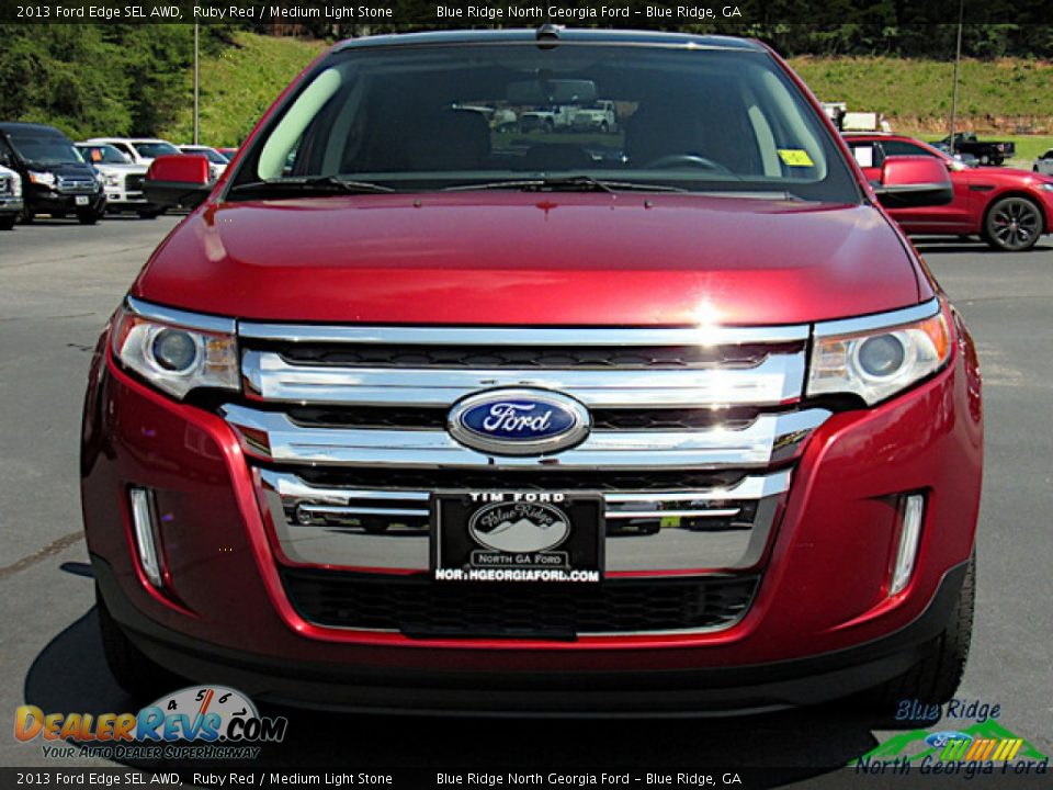 2013 Ford Edge SEL AWD Ruby Red / Medium Light Stone Photo #8