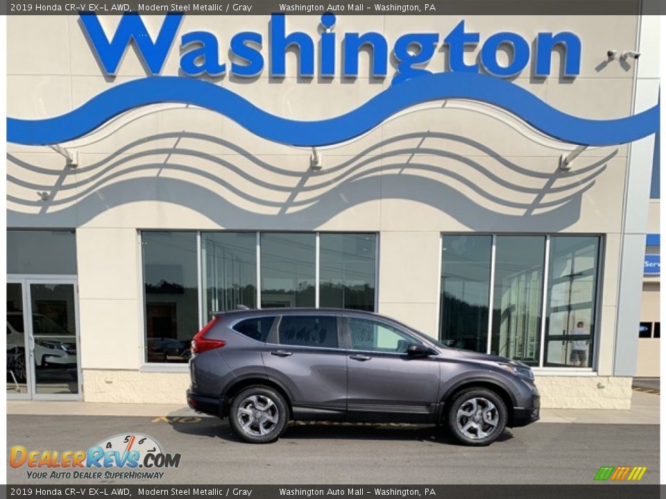 2019 Honda CR-V EX-L AWD Modern Steel Metallic / Gray Photo #1