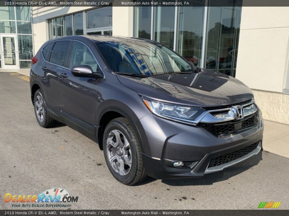 2019 Honda CR-V EX-L AWD Modern Steel Metallic / Gray Photo #2