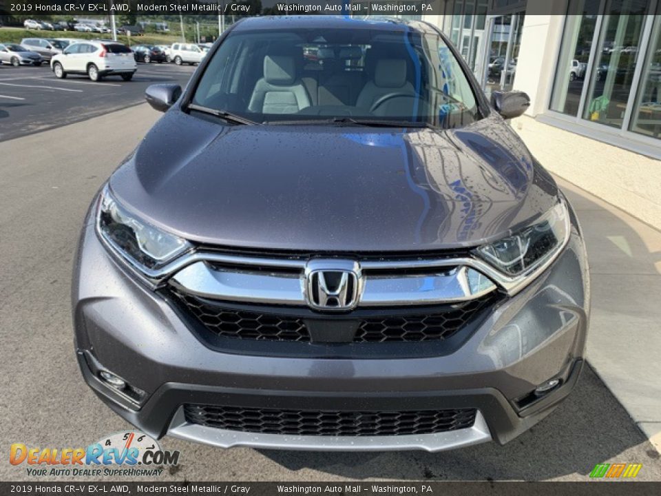 2019 Honda CR-V EX-L AWD Modern Steel Metallic / Gray Photo #3