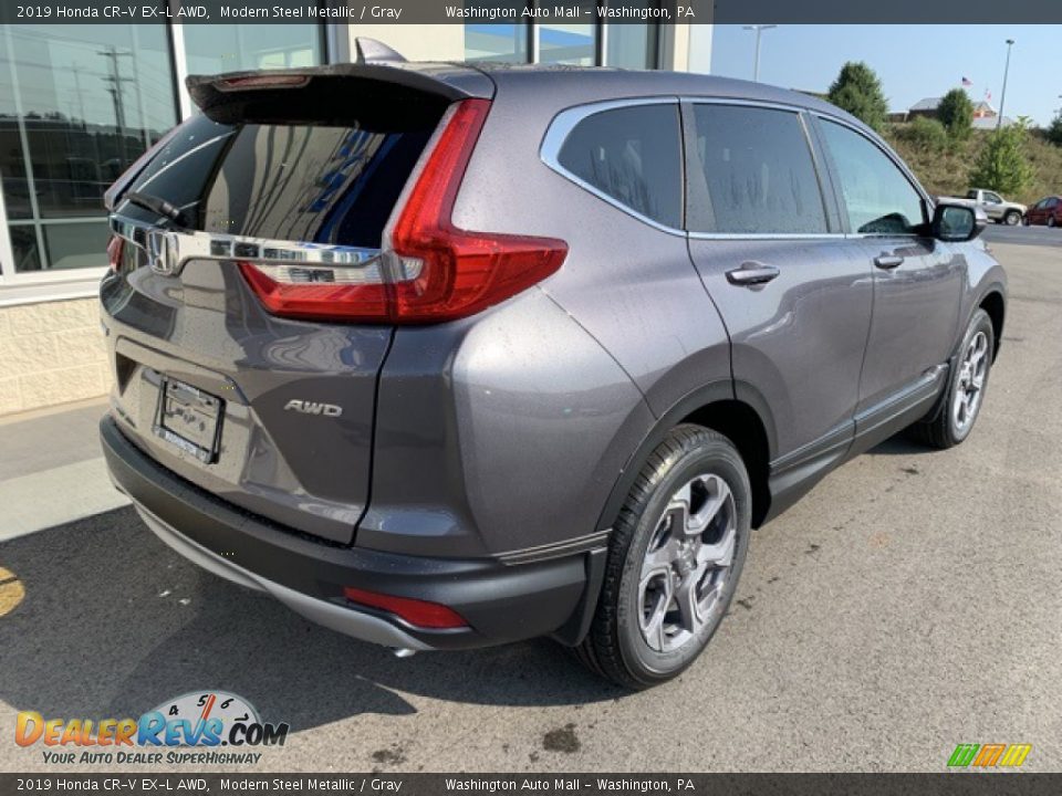2019 Honda CR-V EX-L AWD Modern Steel Metallic / Gray Photo #7