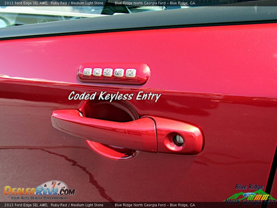 2013 Ford Edge SEL AWD Ruby Red / Medium Light Stone Photo #27