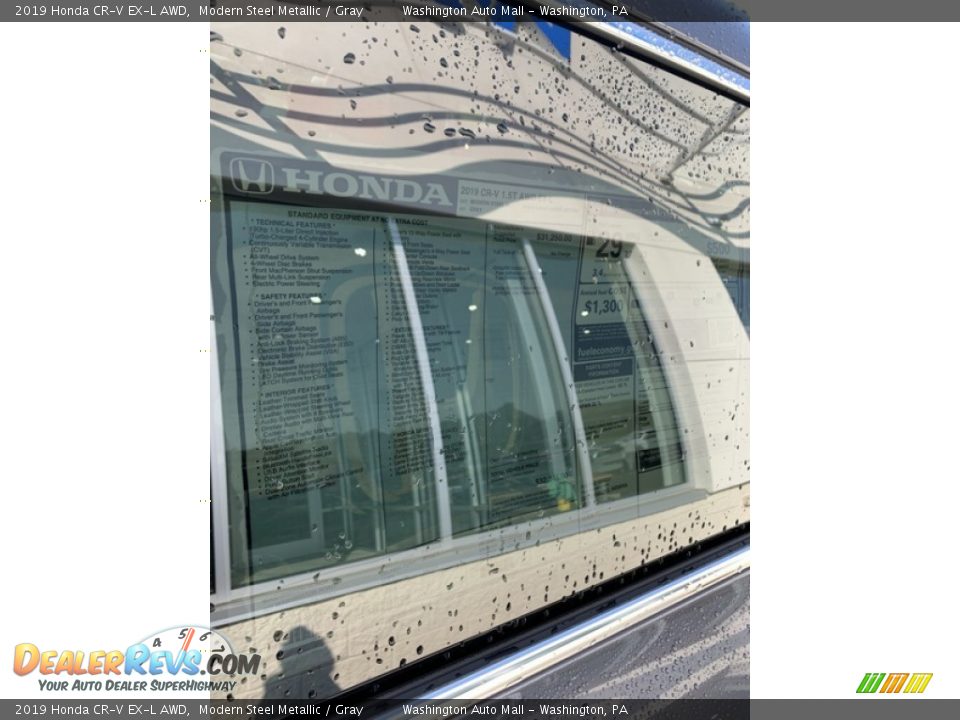 2019 Honda CR-V EX-L AWD Modern Steel Metallic / Gray Photo #15