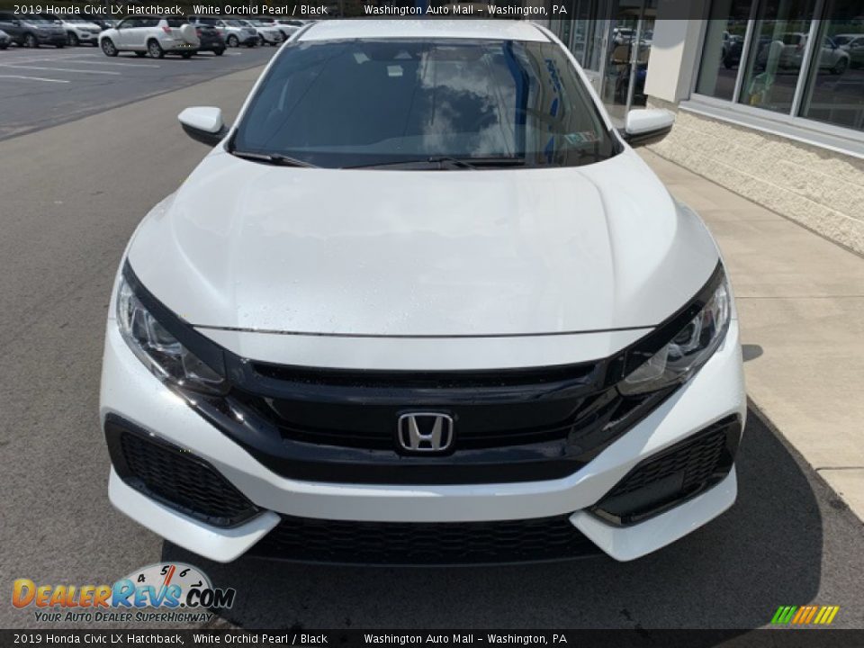 2019 Honda Civic LX Hatchback White Orchid Pearl / Black Photo #3