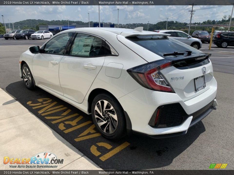 2019 Honda Civic LX Hatchback White Orchid Pearl / Black Photo #5