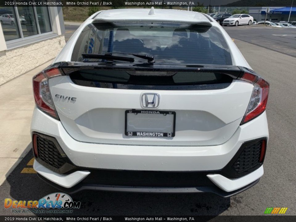 2019 Honda Civic LX Hatchback White Orchid Pearl / Black Photo #6