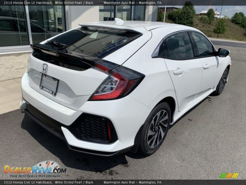2019 Honda Civic LX Hatchback White Orchid Pearl / Black Photo #7