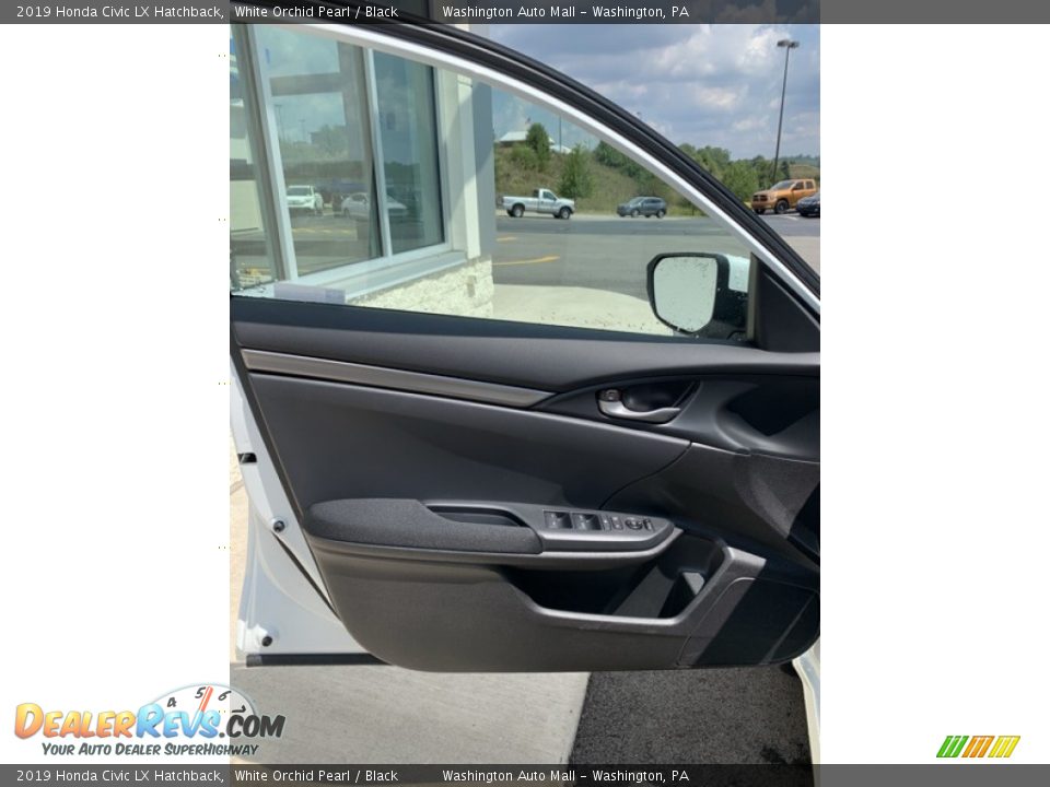 2019 Honda Civic LX Hatchback White Orchid Pearl / Black Photo #10