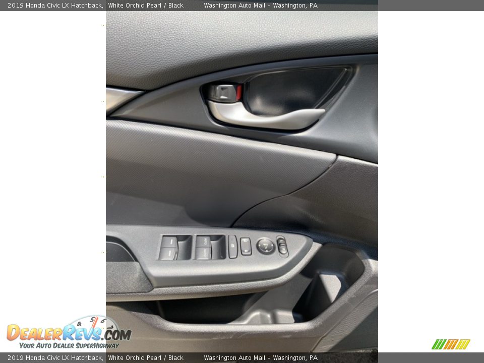 2019 Honda Civic LX Hatchback White Orchid Pearl / Black Photo #11