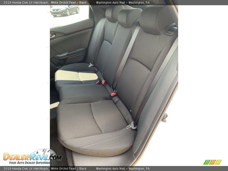 2019 Honda Civic LX Hatchback White Orchid Pearl / Black Photo #18
