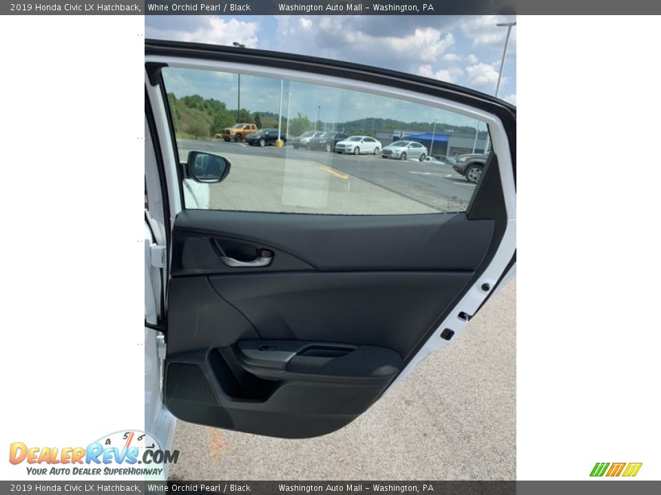 2019 Honda Civic LX Hatchback White Orchid Pearl / Black Photo #22