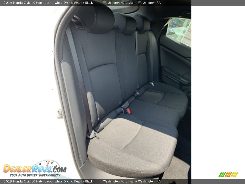 2019 Honda Civic LX Hatchback White Orchid Pearl / Black Photo #23