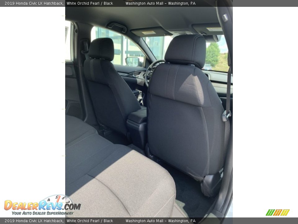2019 Honda Civic LX Hatchback White Orchid Pearl / Black Photo #24