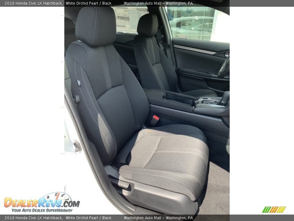 2019 Honda Civic LX Hatchback White Orchid Pearl / Black Photo #26