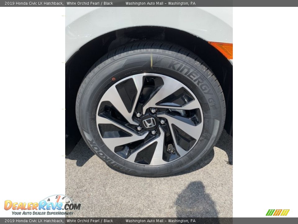 2019 Honda Civic LX Hatchback White Orchid Pearl / Black Photo #28