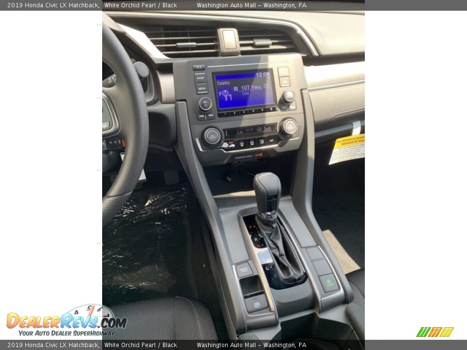 2019 Honda Civic LX Hatchback White Orchid Pearl / Black Photo #30