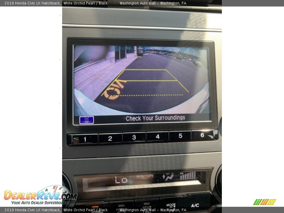2019 Honda Civic LX Hatchback White Orchid Pearl / Black Photo #31