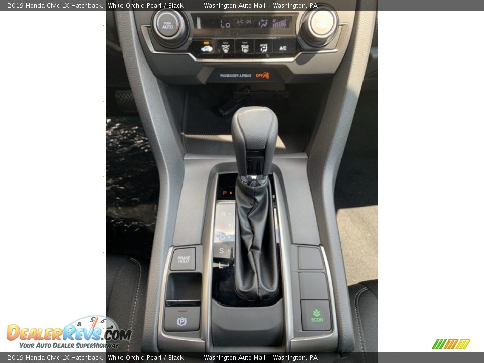 2019 Honda Civic LX Hatchback White Orchid Pearl / Black Photo #32