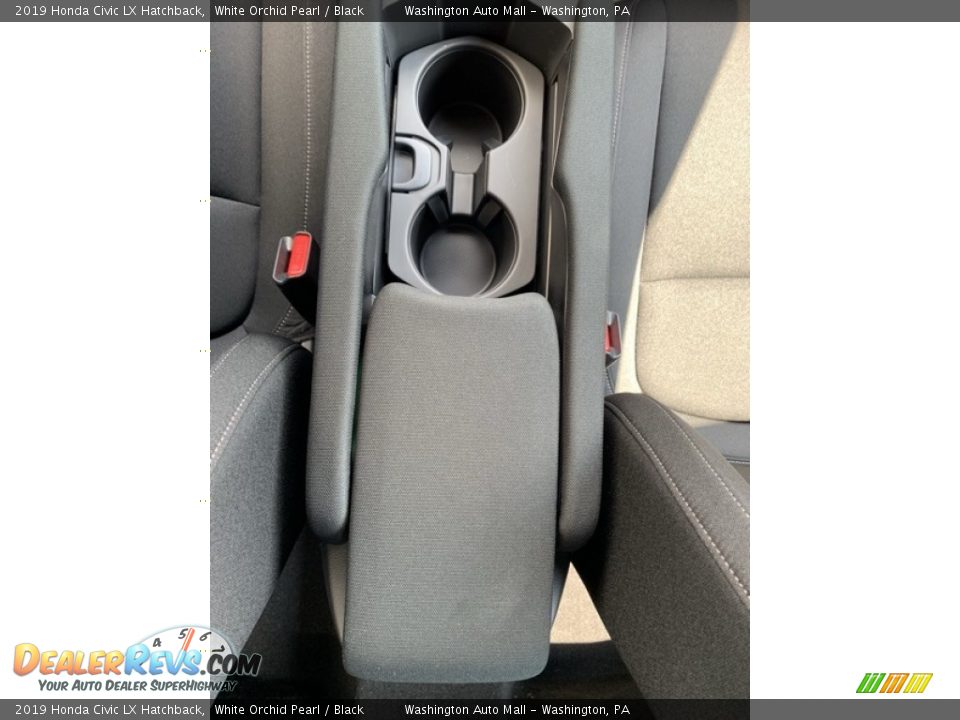 2019 Honda Civic LX Hatchback White Orchid Pearl / Black Photo #33