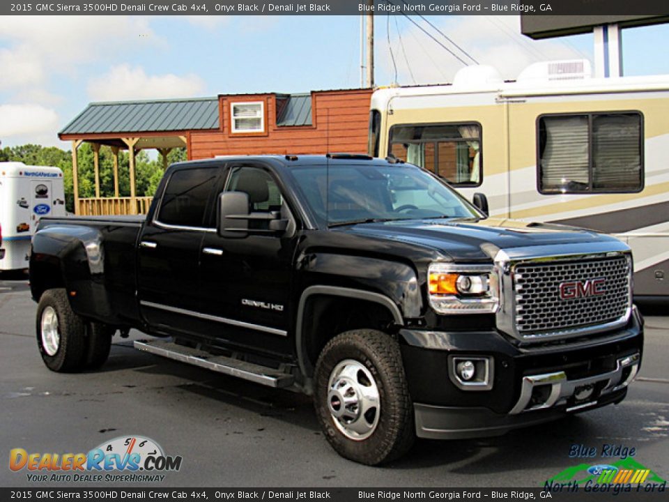 2015 GMC Sierra 3500HD Denali Crew Cab 4x4 Onyx Black / Denali Jet Black Photo #7