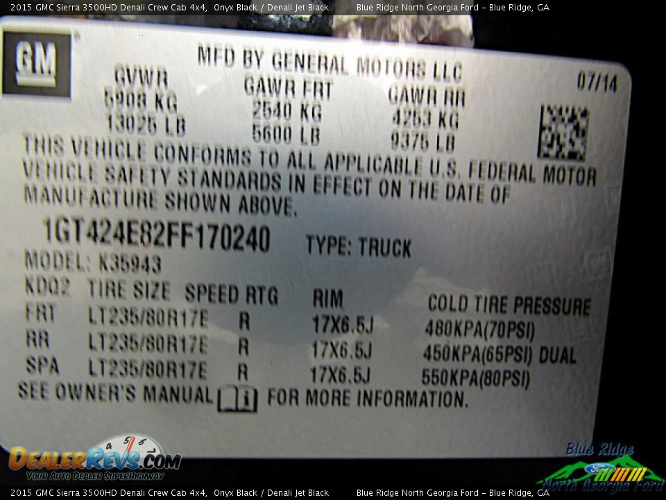 2015 GMC Sierra 3500HD Denali Crew Cab 4x4 Onyx Black / Denali Jet Black Photo #27