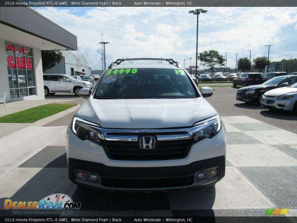 2019 Honda Ridgeline RTL-E AWD White Diamond Pearl / Black Photo #2
