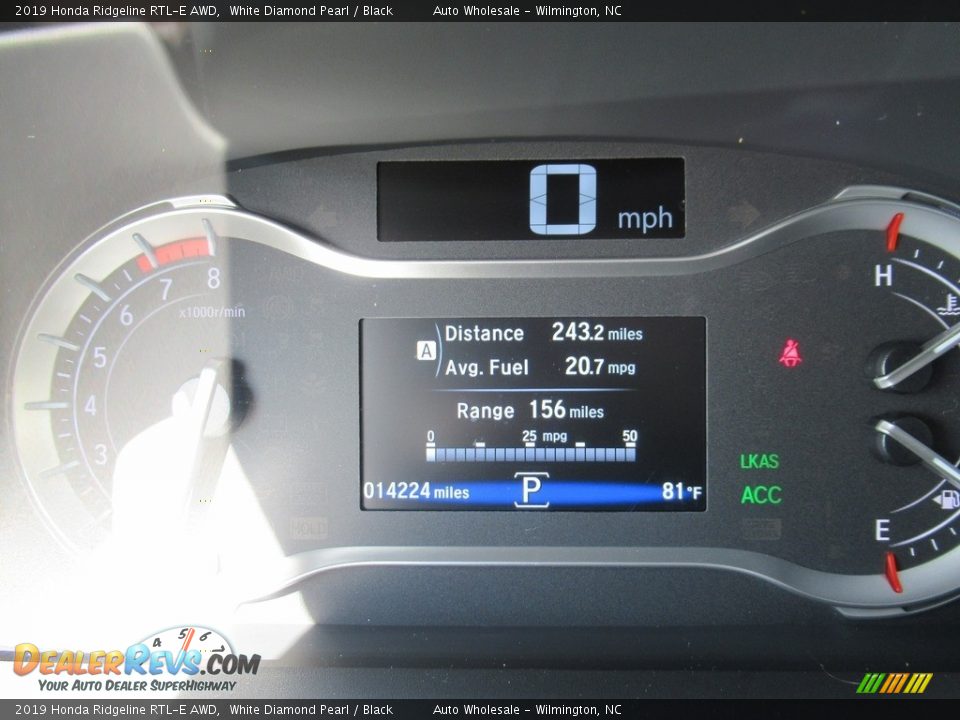 2019 Honda Ridgeline RTL-E AWD White Diamond Pearl / Black Photo #15