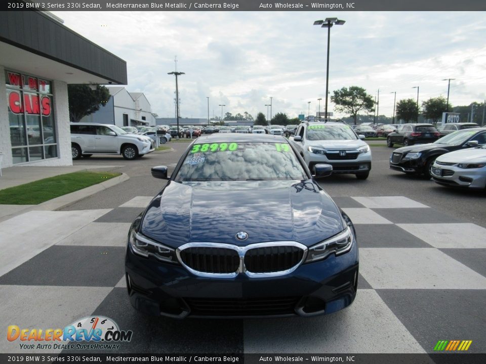 2019 BMW 3 Series 330i Sedan Mediterranean Blue Metallic / Canberra Beige Photo #2