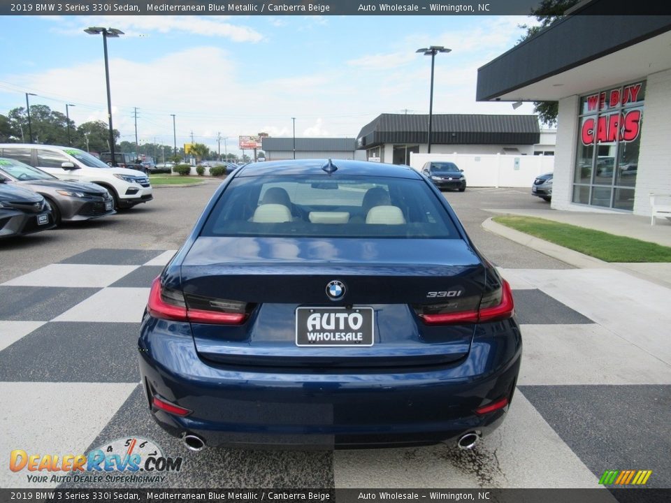 2019 BMW 3 Series 330i Sedan Mediterranean Blue Metallic / Canberra Beige Photo #4