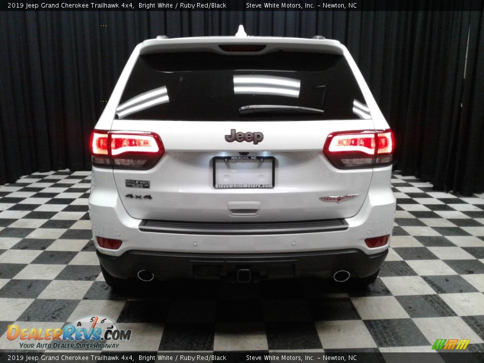 2019 Jeep Grand Cherokee Trailhawk 4x4 Bright White / Ruby Red/Black Photo #7