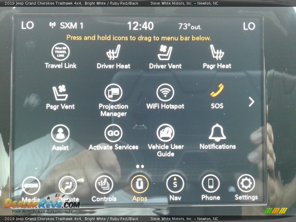 2019 Jeep Grand Cherokee Trailhawk 4x4 Bright White / Ruby Red/Black Photo #28