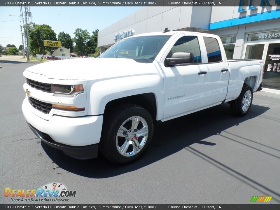 2019 Chevrolet Silverado LD Custom Double Cab 4x4 Summit White / Dark Ash/Jet Black Photo #1