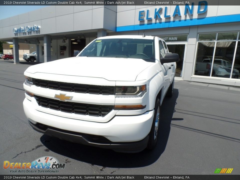 2019 Chevrolet Silverado LD Custom Double Cab 4x4 Summit White / Dark Ash/Jet Black Photo #2