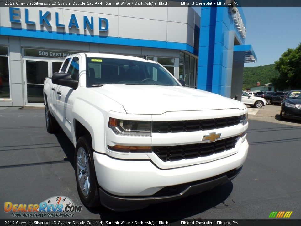 2019 Chevrolet Silverado LD Custom Double Cab 4x4 Summit White / Dark Ash/Jet Black Photo #4