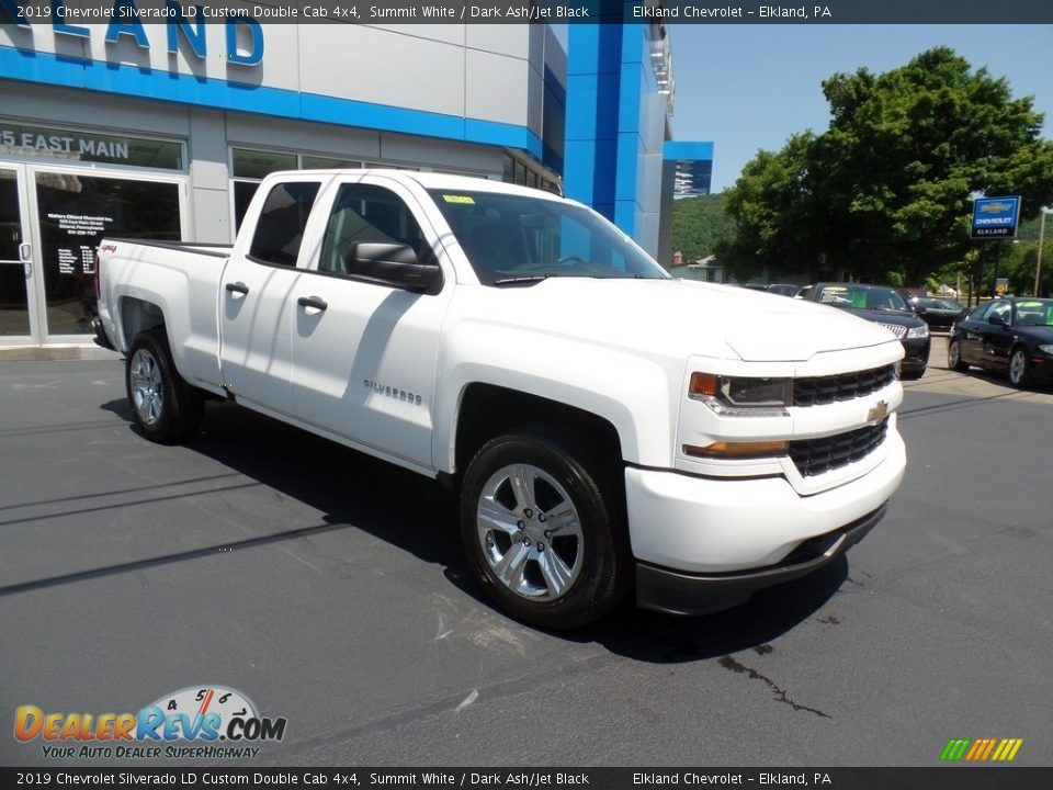 2019 Chevrolet Silverado LD Custom Double Cab 4x4 Summit White / Dark Ash/Jet Black Photo #5