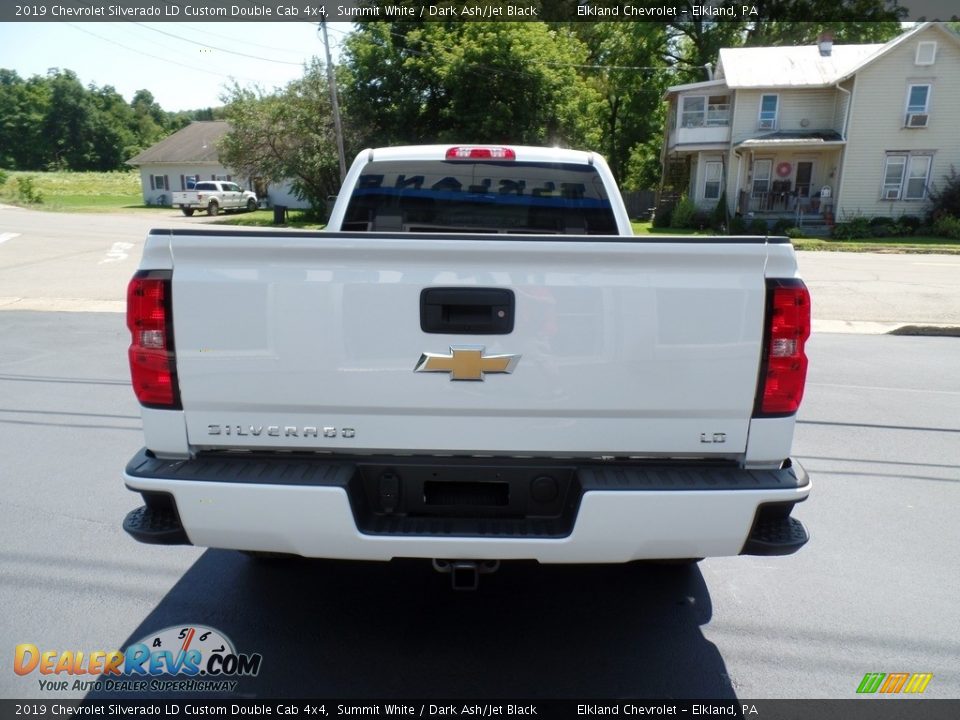 2019 Chevrolet Silverado LD Custom Double Cab 4x4 Summit White / Dark Ash/Jet Black Photo #9
