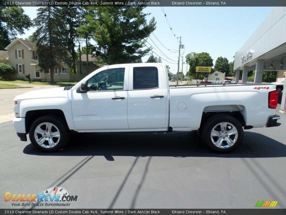 2019 Chevrolet Silverado LD Custom Double Cab 4x4 Summit White / Dark Ash/Jet Black Photo #11