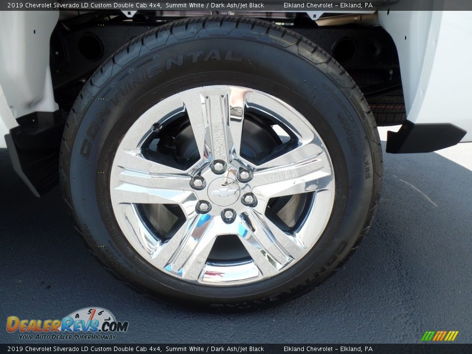 2019 Chevrolet Silverado LD Custom Double Cab 4x4 Summit White / Dark Ash/Jet Black Photo #12