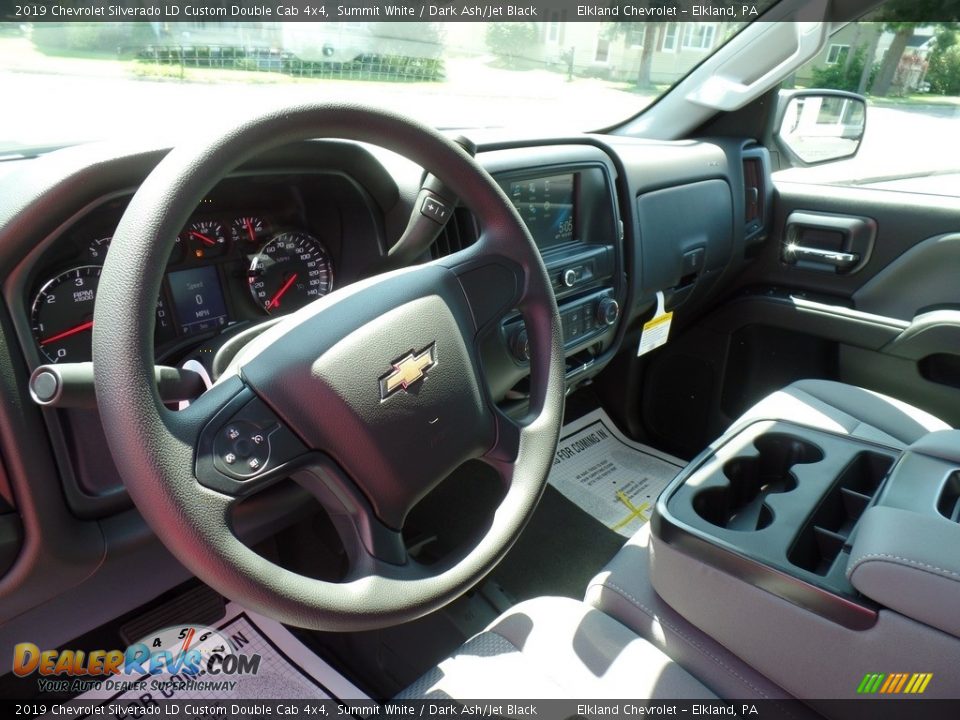 2019 Chevrolet Silverado LD Custom Double Cab 4x4 Summit White / Dark Ash/Jet Black Photo #20